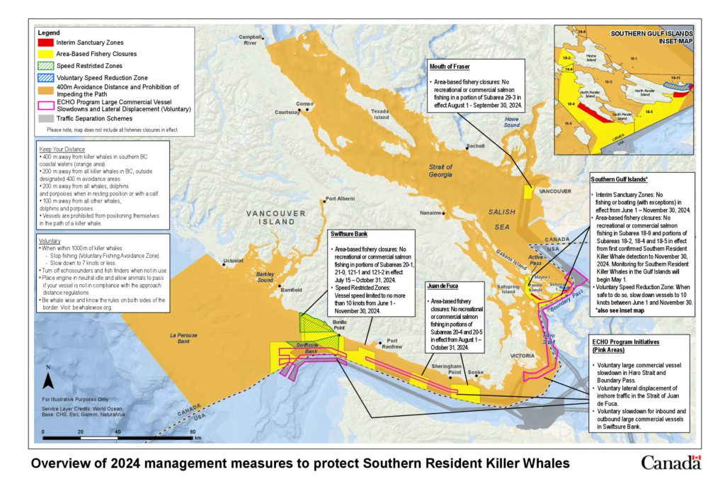 Government of Canada announces 2024 protection measures for Southern Resident killer whales